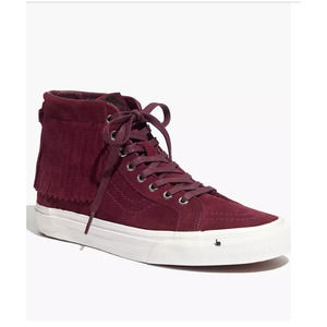 Vans Burgundy High-Top Athletic Shoes